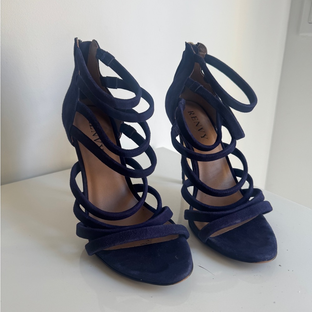 Envy Midnight Blue Strappy Heels